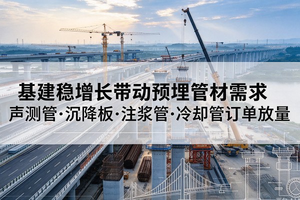 甘洛基建稳增长带动预埋监测管材需求，声测管、沉降板、注浆管订单持续放量