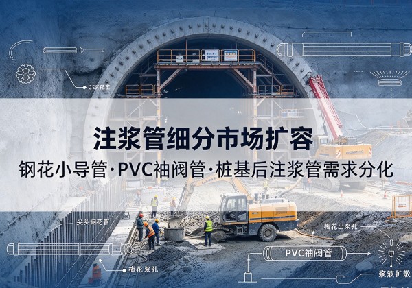 甘洛注浆管细分市场扩容，隧道钢花小导管、PVC 袖阀管、桩基后注浆管需求分化